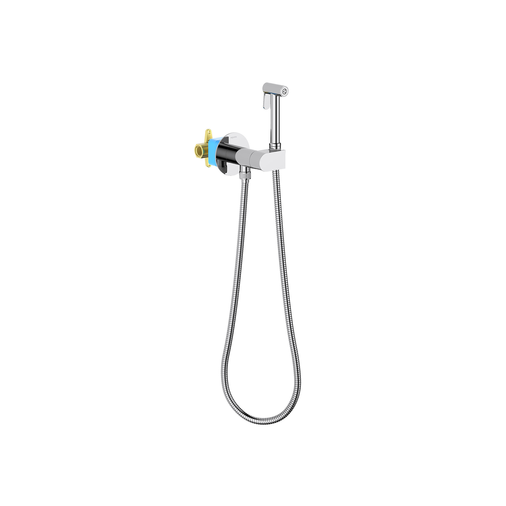 Гигиенический душ со смесителем и шлангом хром Aquatek Оберон AQ1024CR
