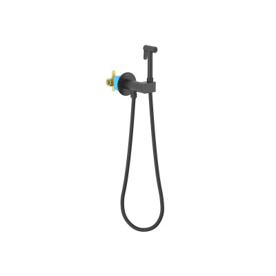 Гигиенический душ со смесителем и шлангом черный Aquatek Оберон AQ1024MB