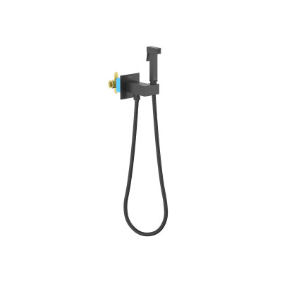Гигиенический душ со смесителем и шлангом черный Aquatek Лира AQ1025MB