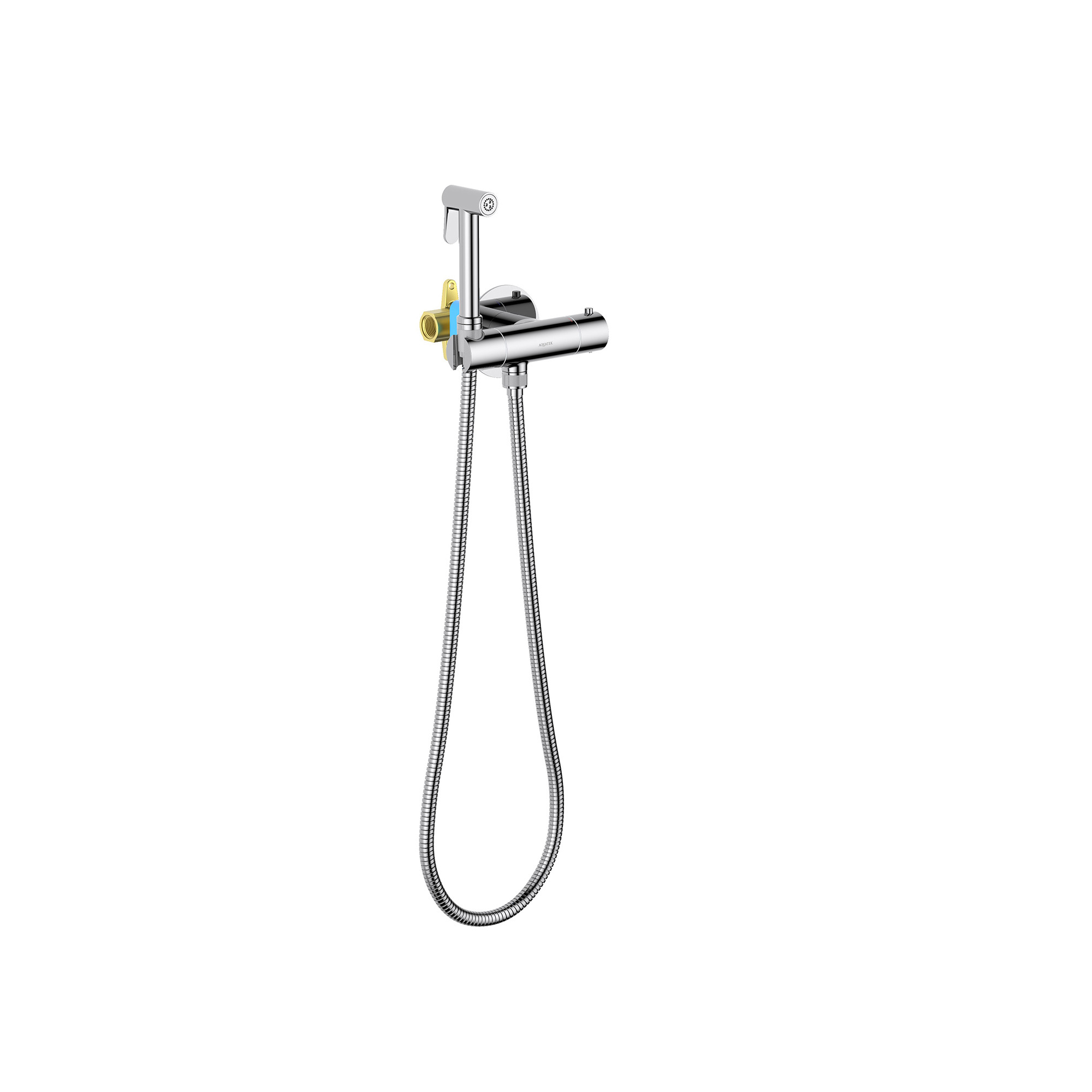 Гигиенический душ со смесителем и шлангом хром Aquatek Оберон AQ1027CR