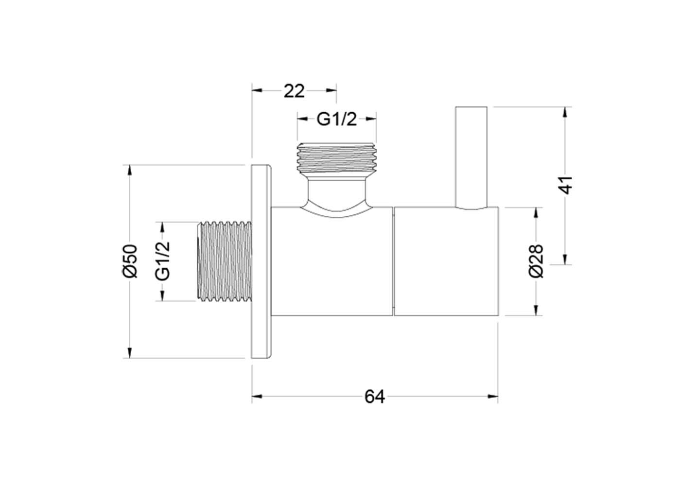 Переходник угловой хром Aquatek AQ2452CR