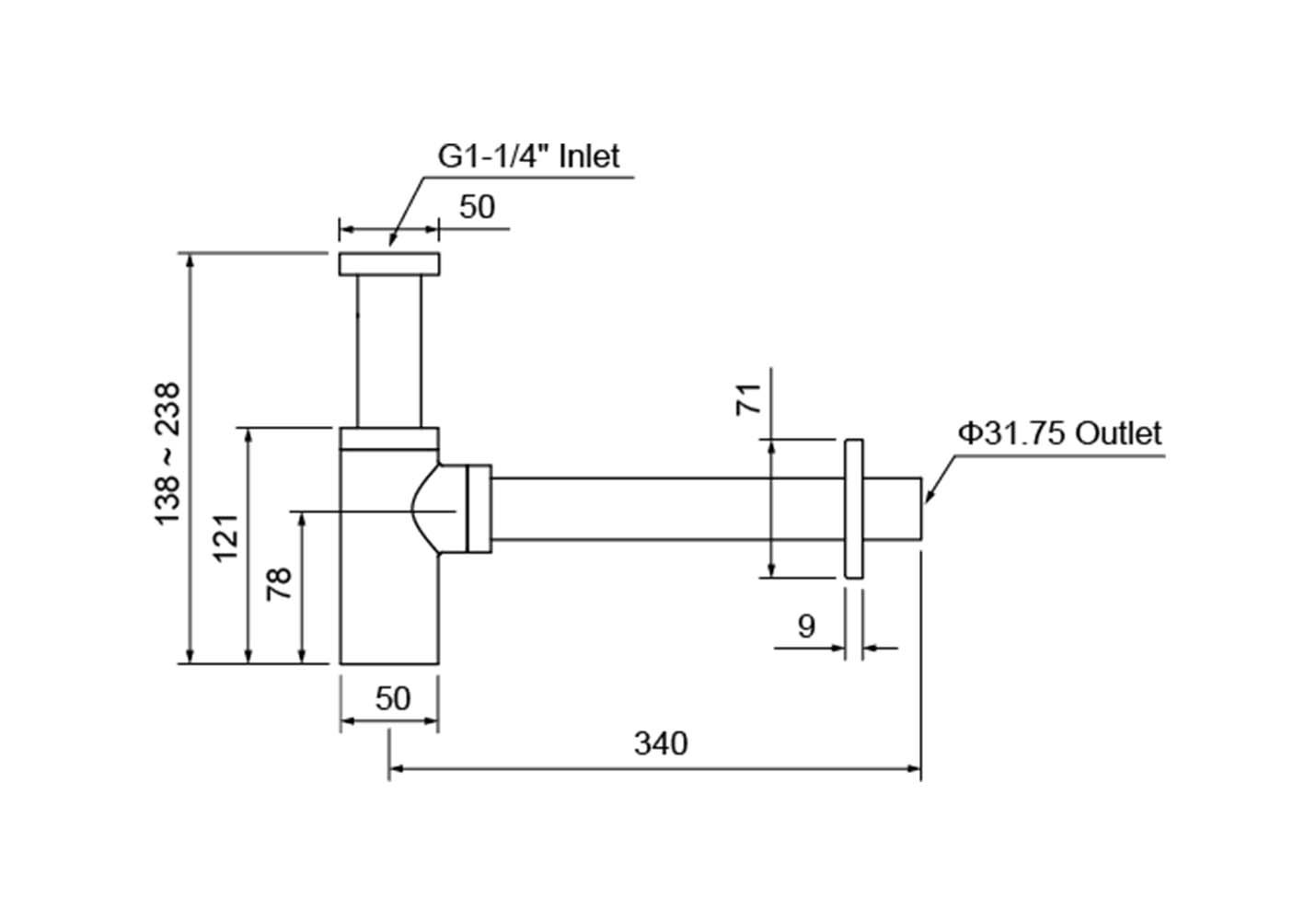 Сифон для раковины черный Aquatek AQ6012MB