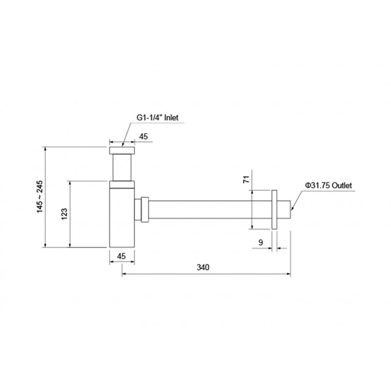 Сифон для раковины хром Aquatek AQ6013CR