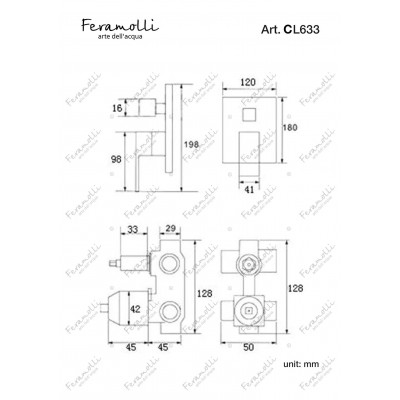 Смеситель для душа встраиваемый хром Feramolli CL633