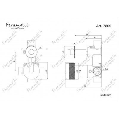 Смеситель для душа встраиваемый черный Feramolli NO7809S