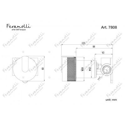 Смеситель для душа встраиваемый черный Feramolli NO7808S
