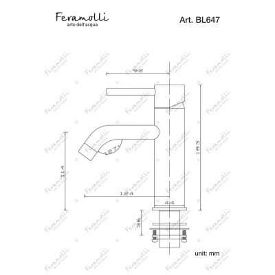Смеситель для раковины хром Feramolli CL647