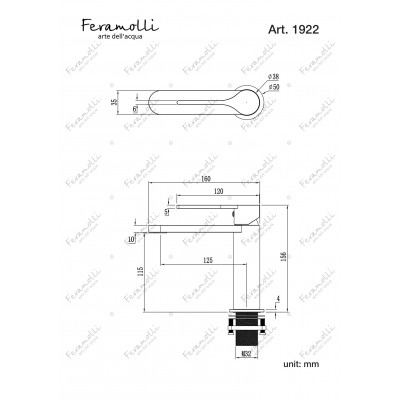 Смеситель для раковины розовое золото Feramolli ORS1922