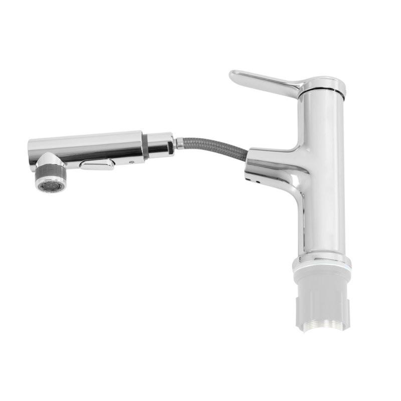 Смеситель для раковины Belbagno BB-LVMD-W0 без донного клапана с выдвижным изливом, хром