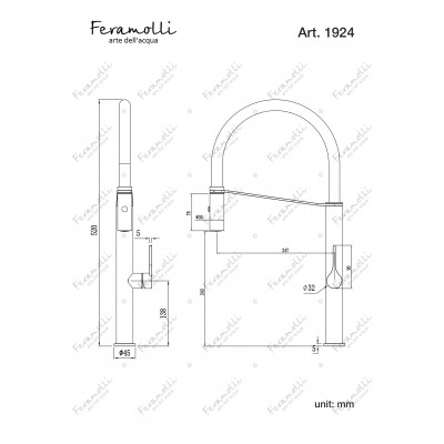 Смеситель для кухни хром Feramolli CS1924