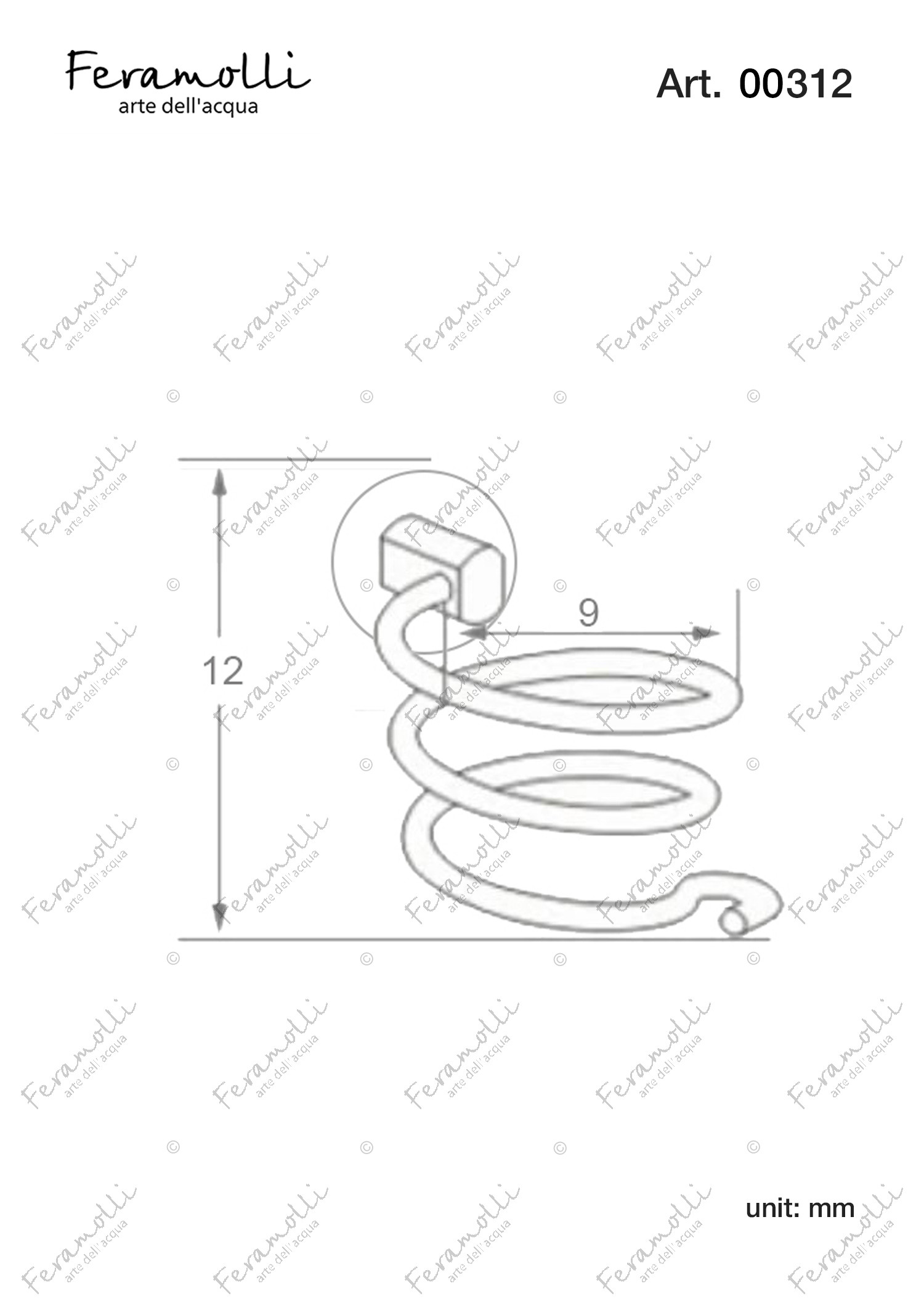 Держатель для фена черный Fearmolli BL312