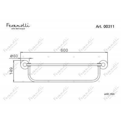 Полка для полотенец настенная золото Feramolli GL311