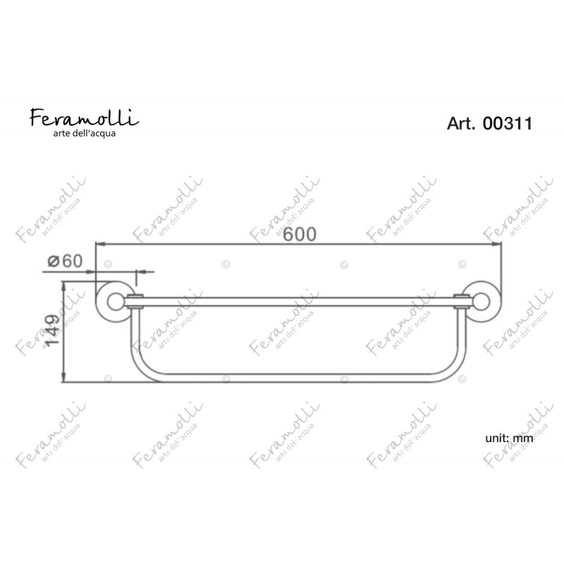 Полка для полотенец настенная золото Feramolli GL311