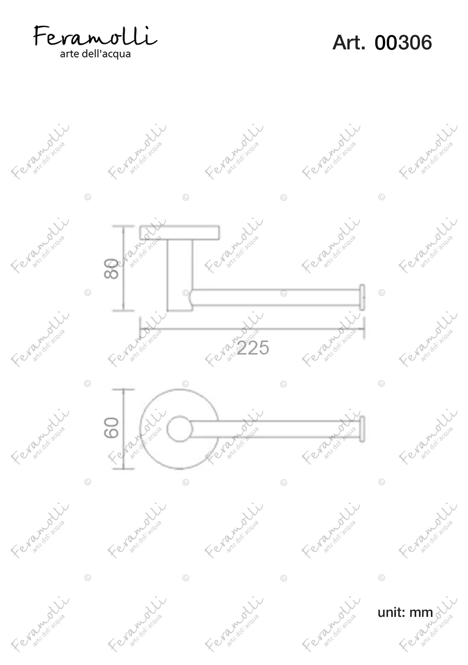 Полотенцедержатель золото Feramolli GL306