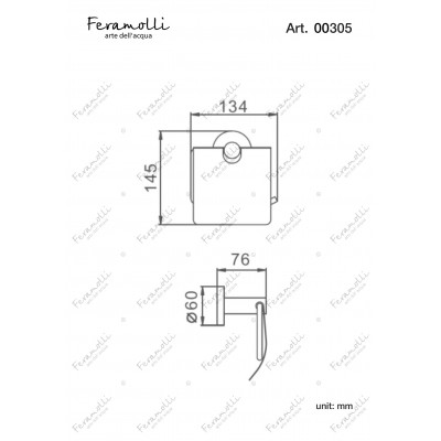 Держатель туалетной бумаги золото Feramolli GL305