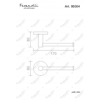 Держатель туалетной бумаги хром Feramolli CL304