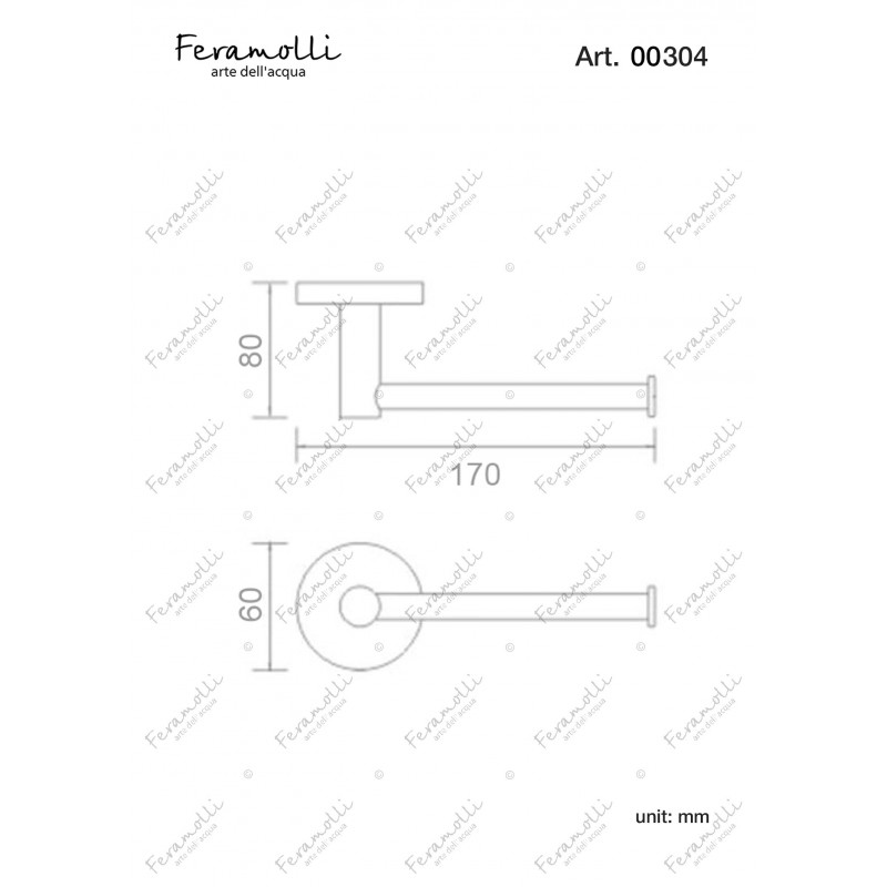 Держатель туалетной бумаги хром Feramolli CL304