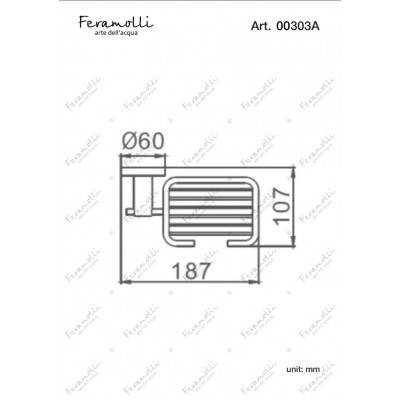 Мыльница-решетка хром Feramolli CL303A