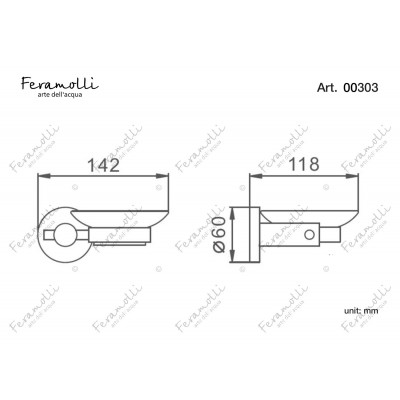 Мыльница стеклянная золото Feramolli GL303
