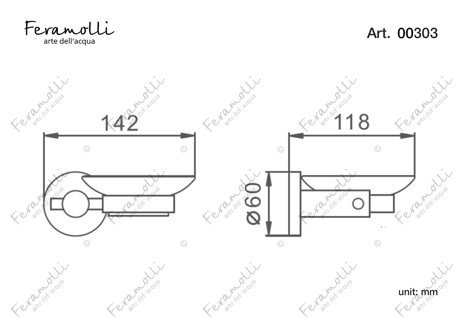 Мыльница стеклянная золото Feramolli GL303