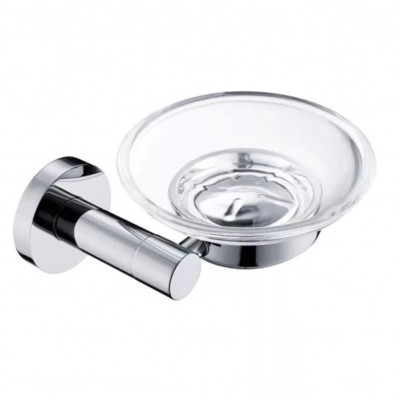 Мыльница стеклянная хром Feramolli CL303