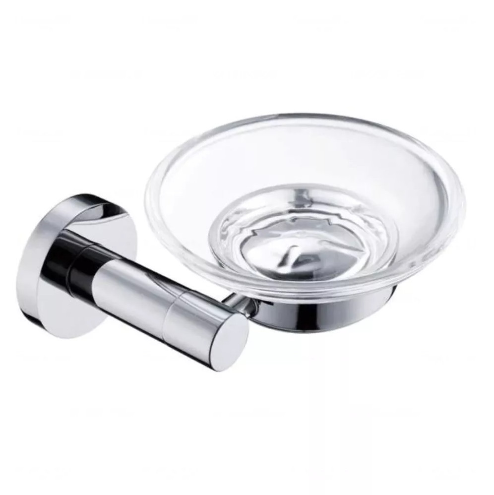 Мыльница стеклянная хром Feramolli CL303