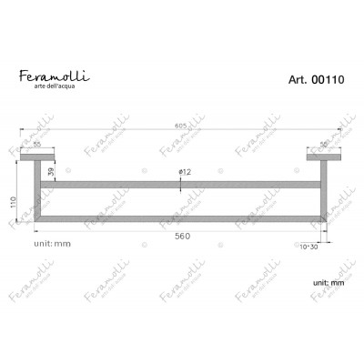 Полотенцедержатель двойной черный Feramolli BL110