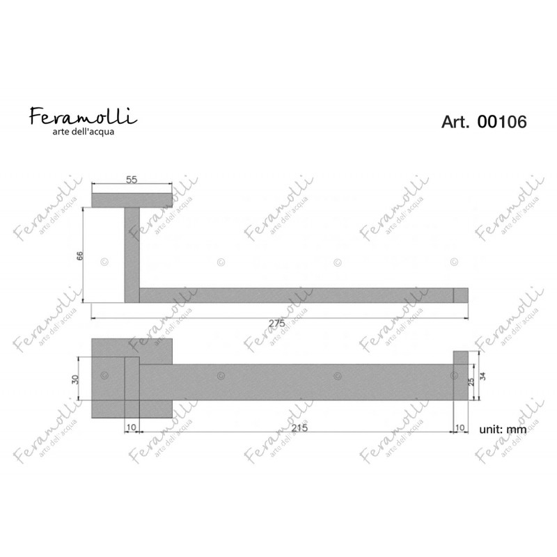 Полотенцедержатель черный Feramolli BL106