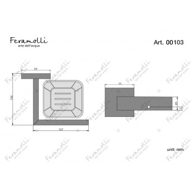 Мыльница стеклянная черная Feramolli BL103