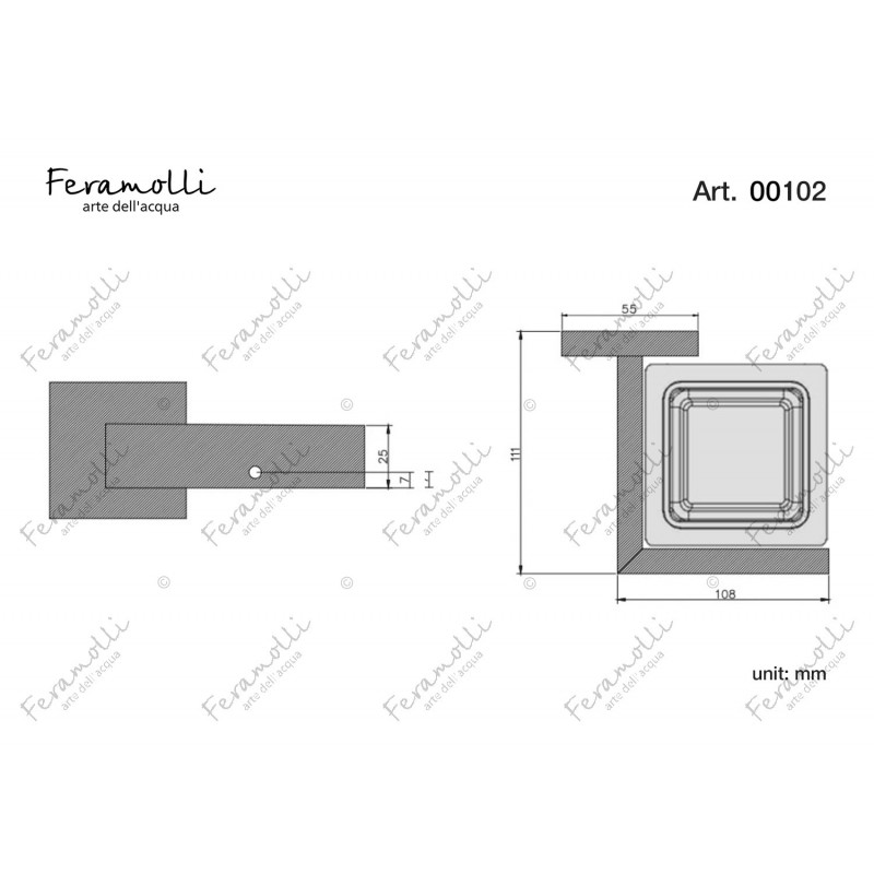 Стакан настенный черный Feramolli BL102