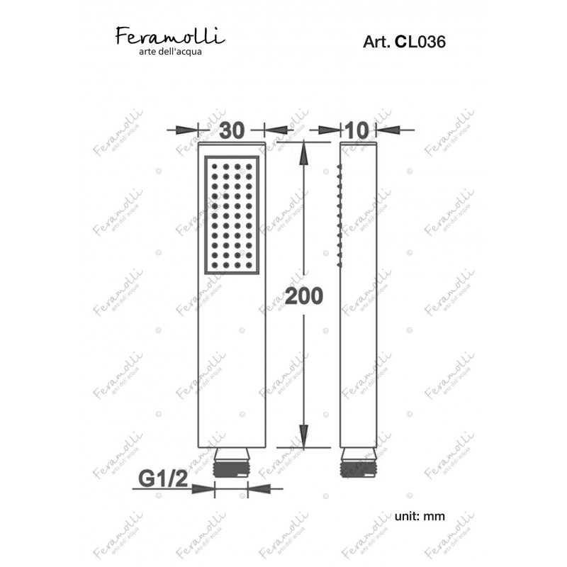 Душевая лейка хром Feramolli CL036