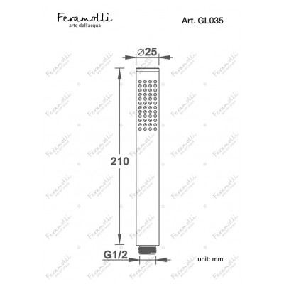 Душевая лейка золото Feramolli GL035