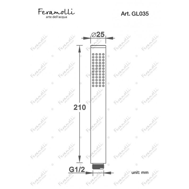 Душевая лейка золото Feramolli GL035