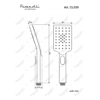Душевая лейка хром Feramolli CL039