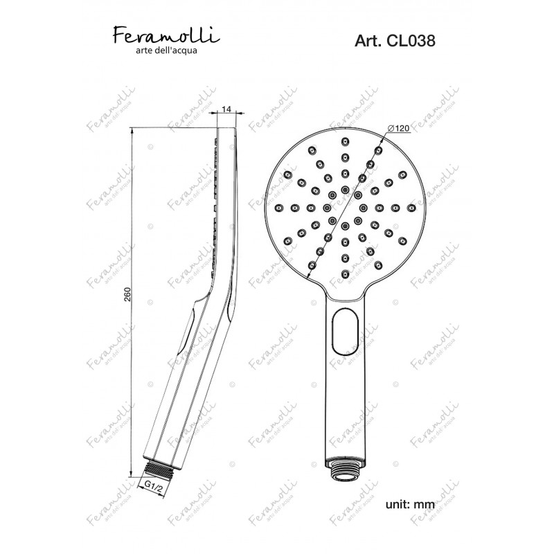 Душевая лейка хром Feramolli CL038