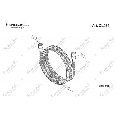 Шланг для душа 120см хром Feramolli CL029