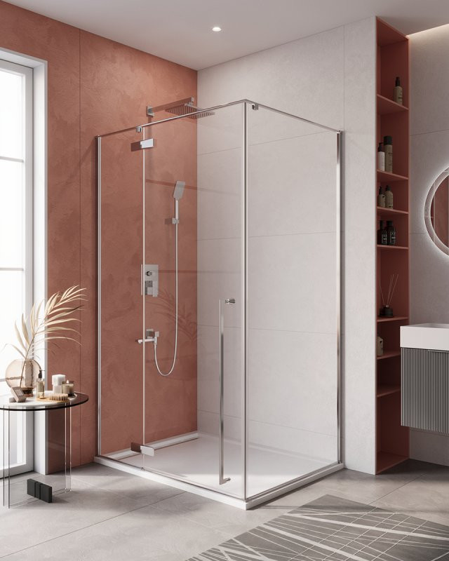 Душевой уголок без поддона хром 120x90см Cezares Liner LINER-AH-1-120/90-C-Cr-L
