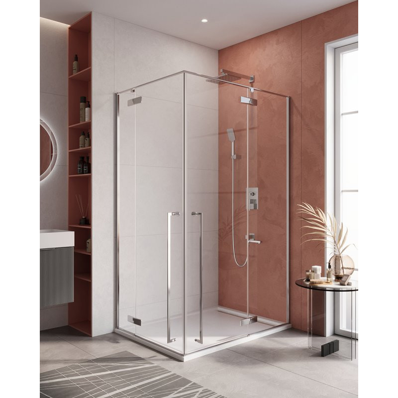 Душевой уголок без поддона хром 120x90см Cezares Liner LINER-AH-2-120/90-C-Cr-R
