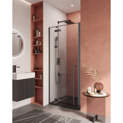 Душевая дверь черный 90x195см Cezares Liner LINER-B-12-90-C-NERO-L