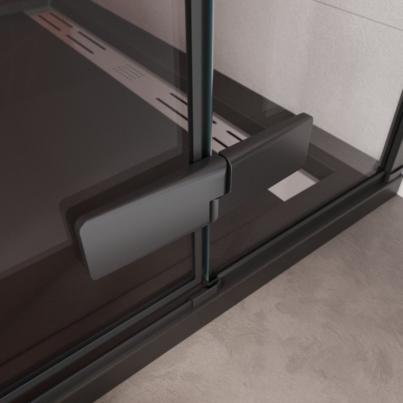 Душевая дверь черный 90x195см Cezares Liner LINER-B-12-90-C-NERO-L