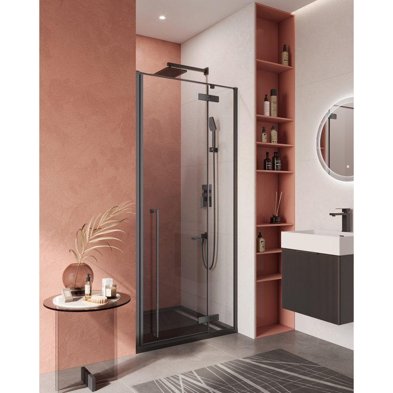Душевая дверь черный 90x195см Cezares Liner LINER-B-12-90-C-NERO-R