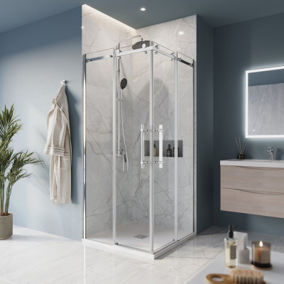 Душевой уголок без поддона хром 90x90см Belbagno MARINO-A-2-90-C-CR