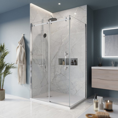 Душевой уголок без поддона хром 120x90см Belbagno MARINO-AH-1-120/90-C-Cr
