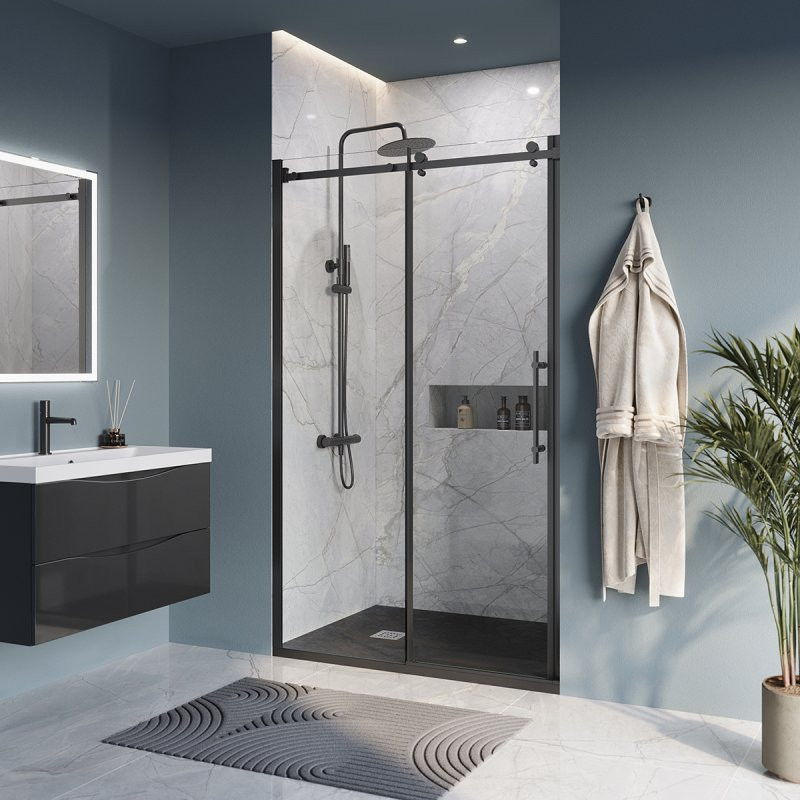 Душевая дверь черная 120x195см Belbagno MARINO-BF-1-120-C-NERO