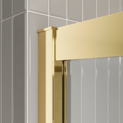Душевой уголок без поддона золото 90x90см Belbagno LUCE-A-2-90-C-ORO