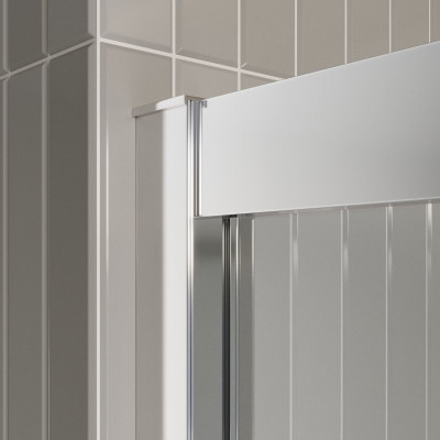 Душевой уголок без поддона хром 100x100см Belbagno LUCE-A-22-80+20-C-Cr