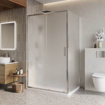 Душевой уголок без поддона хром 120x90см Belbagno LUCE-AH-1-120/90-P-Cr