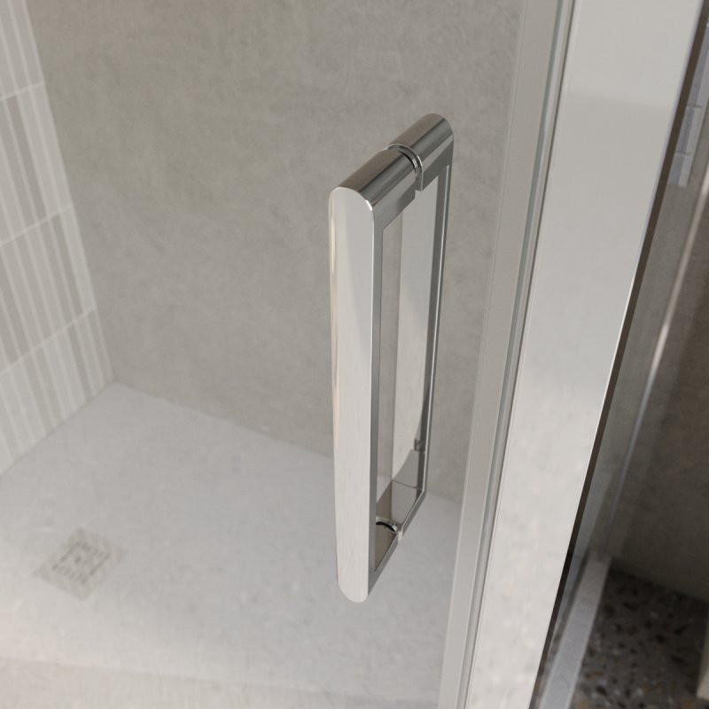 Душевой уголок без поддона хром 130x80см Belbagno LUCE-AH-1-130/80-C-Cr