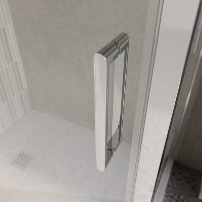Душевой уголок без поддона хром 140x80см Belbagno LUCE-AH-1-140/80-C-Cr
