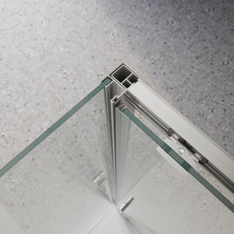 Душевой уголок без поддона хром 150x80см Belbagno LUCE-AH-1-150/80-C-Cr